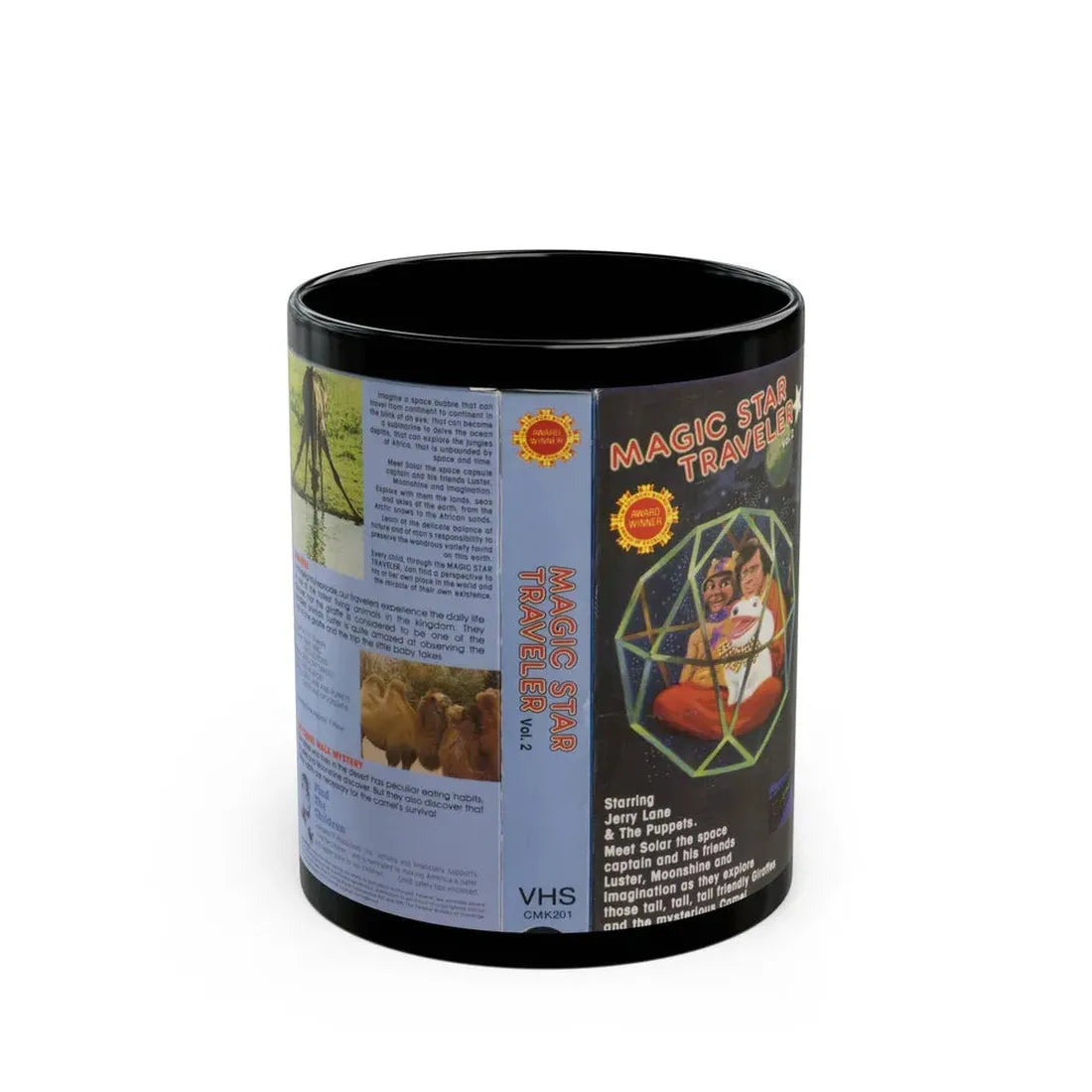 MAGIC STAR TRAVELER VOLUME 2 (VHS COVER) - Black Coffee Mug 11oz - Go Mug Yourself