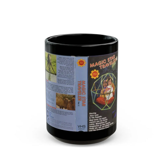 MAGIC STAR TRAVELER VOLUME 2 (VHS COVER) - Black Coffee Mug-15oz-Go Mug Yourself