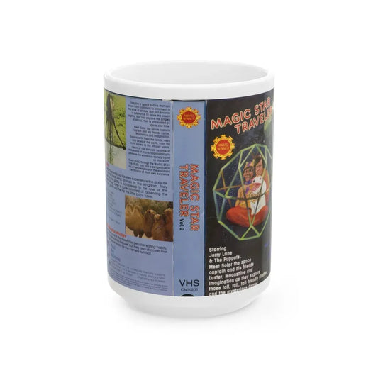 MAGIC STAR TRAVELER VOLUME 2 (VHS COVER) - White Coffee Mug 15oz - Go Mug Yourself