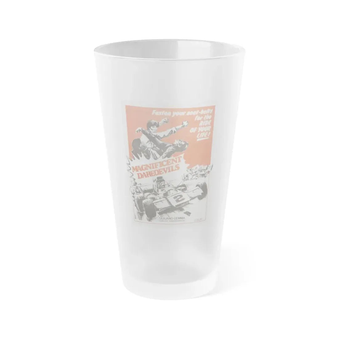 MAGNIFICENT DAREDEVILS 1973 Movie Poster - Frosted Pint Glass 16oz Default Title - Go Mug Yourself