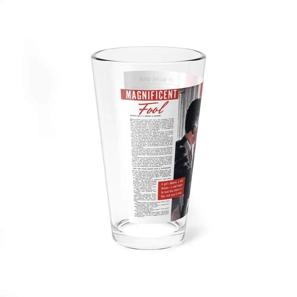 Magnificent Fool, part 2, Liberty magazine, November 12, 1938 - Pint Glass 16oz - Go Mug Yourself