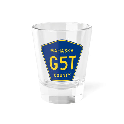 Mahaska County Route G5T IA (Iowa) (Road Sign) Shot Glass 1.5oz 1.5oz - Go Mug Yourself