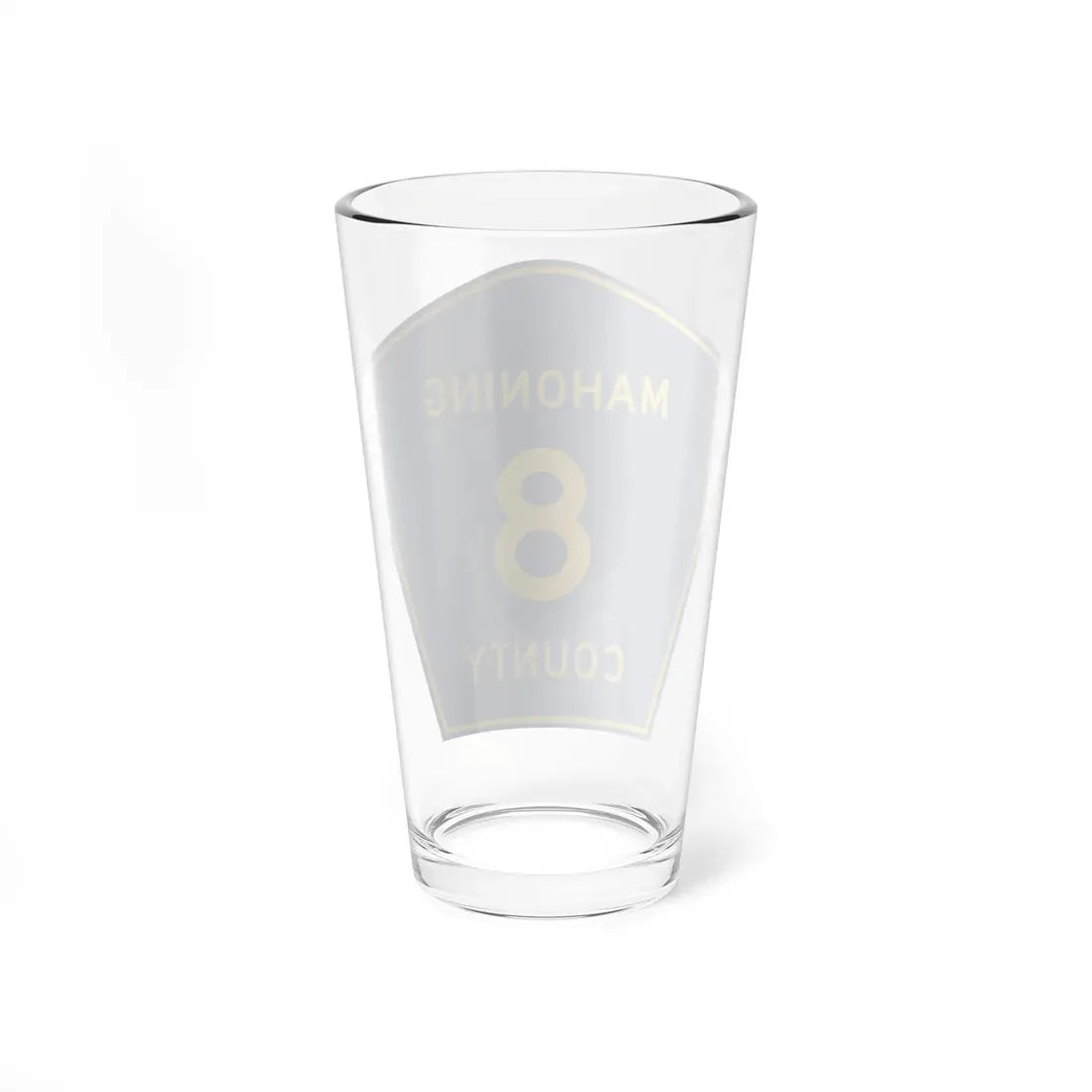 Mahoning County 8 (Ohio) (Road Sign) Pint Glass 16oz - Go Mug Yourself