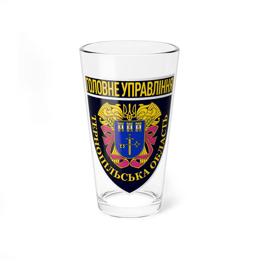 Main Directorate of the National Police in Ternopil Oblast (Ukraine) Pint Glass 16oz-16oz-Go Mug Yourself