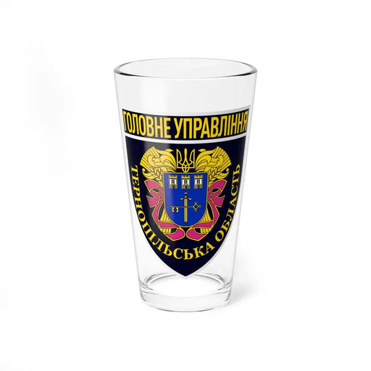 Main Directorate of the National Police in Ternopil Oblast (Ukraine) Pint Glass 16oz 16oz - Go Mug Yourself