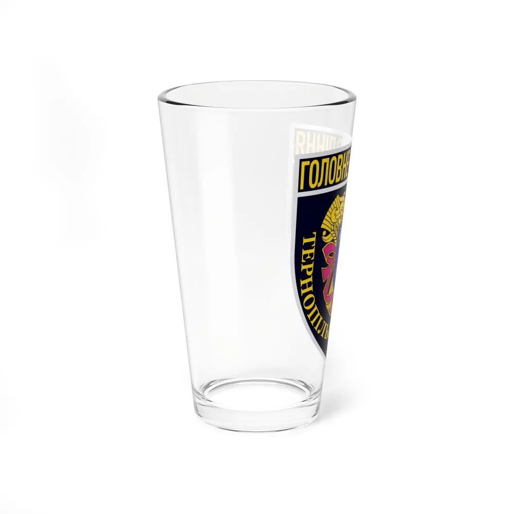 Main Directorate of the National Police in Ternopil Oblast (Ukraine) Pint Glass 16oz-Go Mug Yourself