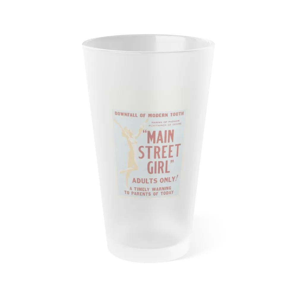 MAIN STREET GIRL Movie Poster - Frosted Pint Glass 16oz-Go Mug Yourself