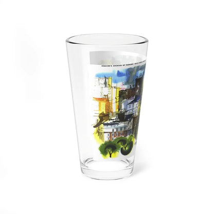 Main Street Looking Toward The East, Esquire, April 1954 - Pint Glass 16oz-Go Mug Yourself