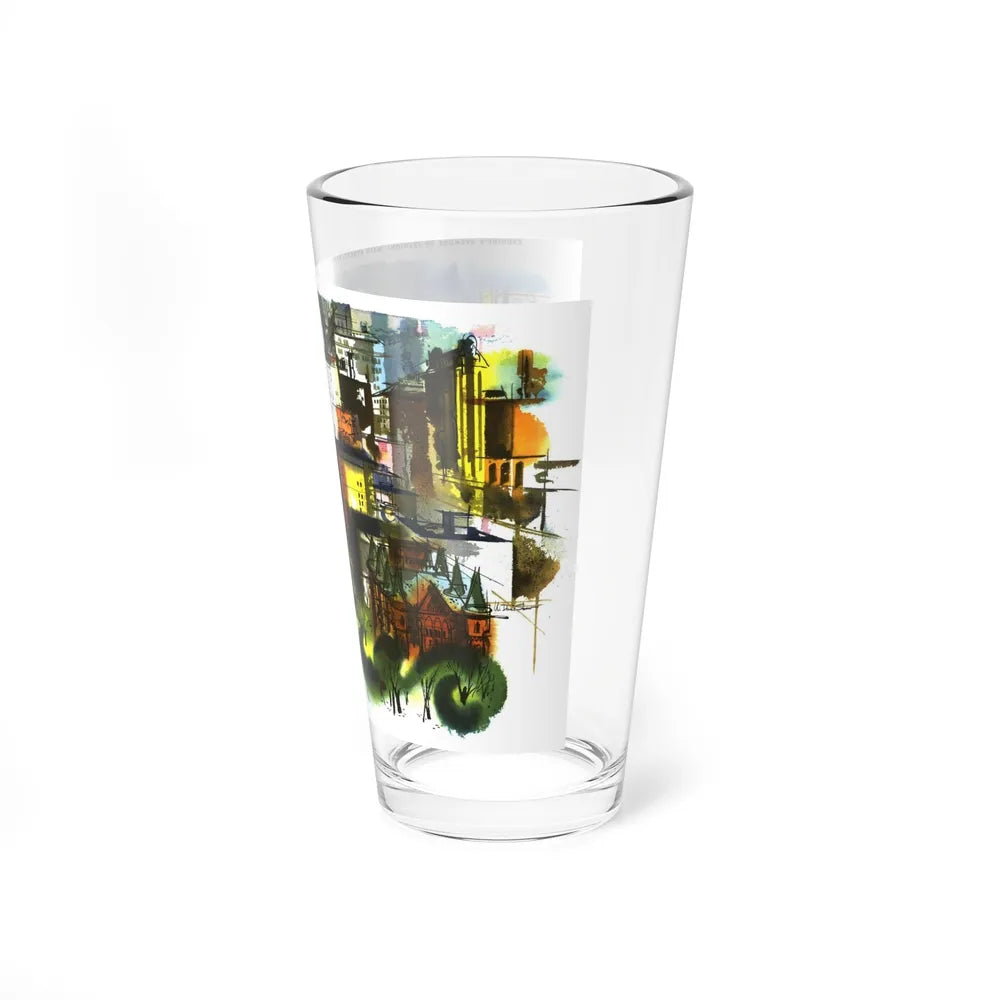 Main Street Looking Toward The East, Esquire, April 1954 - Pint Glass 16oz-Go Mug Yourself