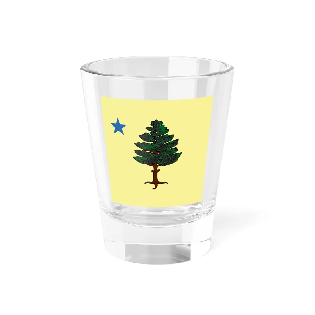 Maine 1901 Flag Emblem (United States) Shot Glass 1.5oz 1.5oz - Go Mug Yourself