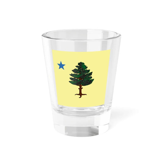 Maine 1901 Flag Emblem (United States) Shot Glass 1.5oz 1.5oz - Go Mug Yourself