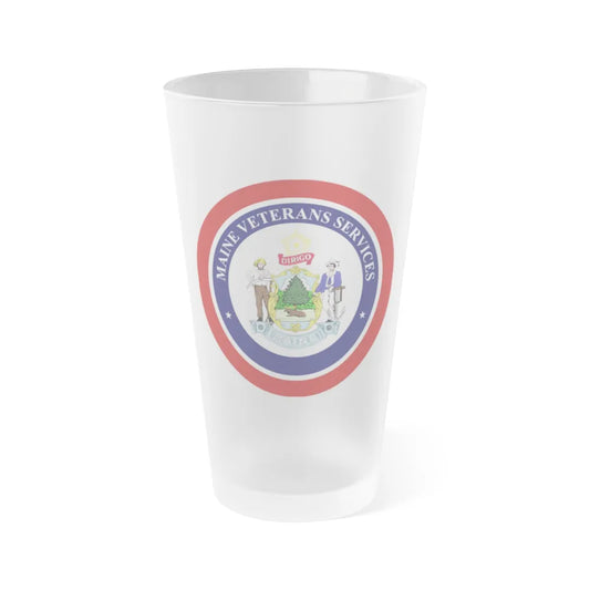 Maine Bureau of Veterans Services - Frosted Pint Glass 16oz-16oz-Frosted-Go Mug Yourself