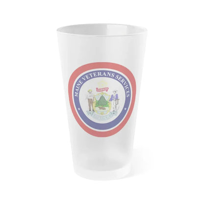 Maine Bureau of Veterans Services - Frosted Pint Glass 16oz 16oz Frosted - Go Mug Yourself