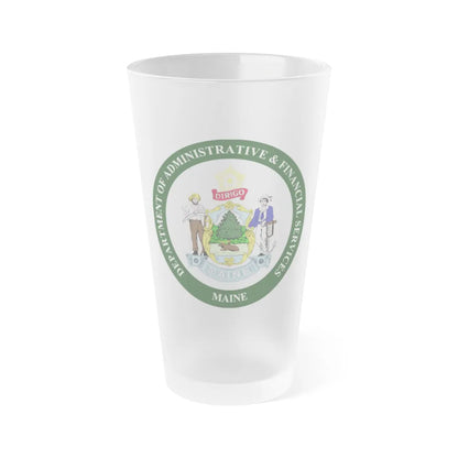 Maine Department of Administrative and Financial Services - Frosted Pint Glass 16oz-16oz-Frosted-Go Mug Yourself