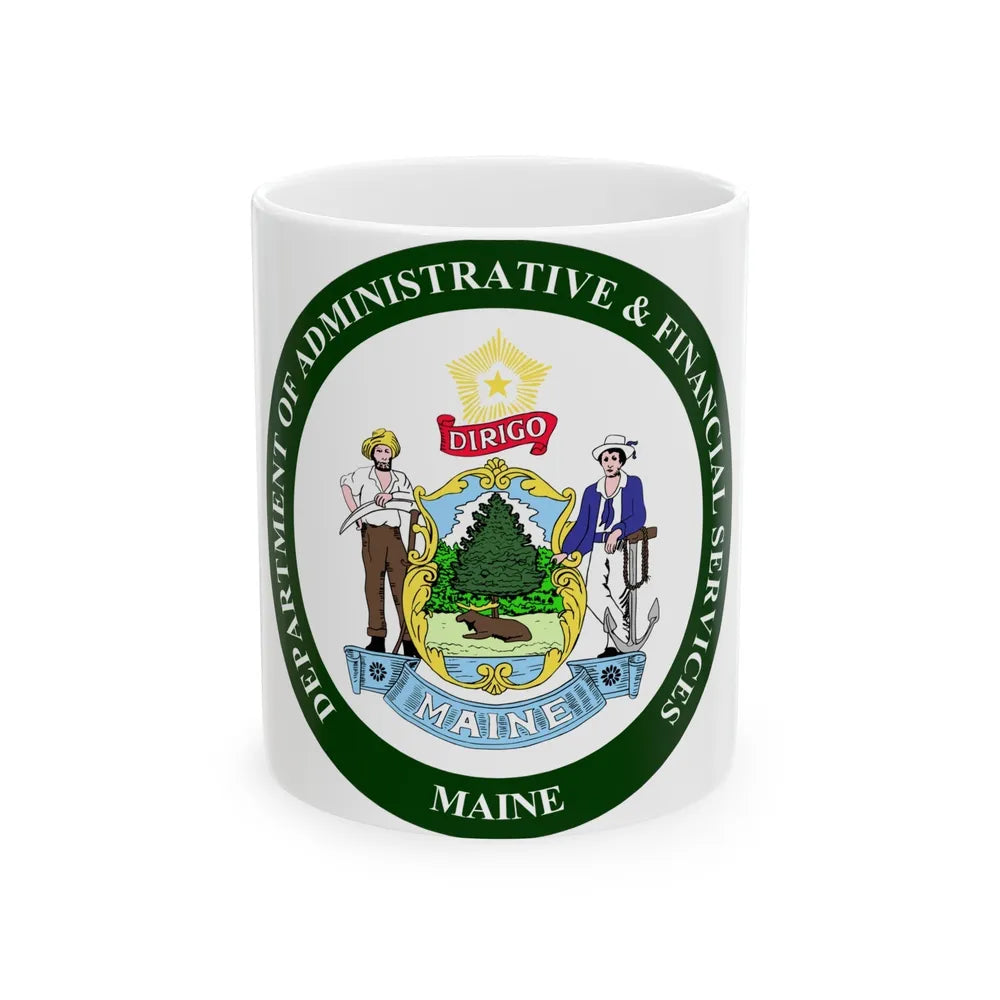 Maine Department of Administrative and Financial Services - White Coffee Mug-11oz-Go Mug Yourself