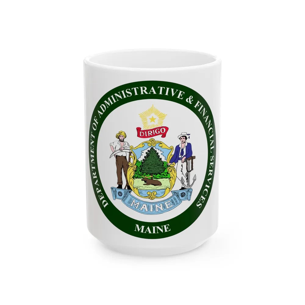 Maine Department of Administrative and Financial Services - White Coffee Mug-15oz-Go Mug Yourself