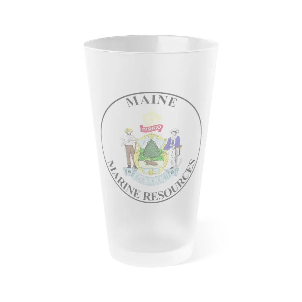 Maine Department of Marine Resources - Frosted Pint Glass 16oz-16oz-Frosted-Go Mug Yourself