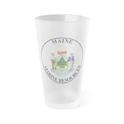 Maine Department of Marine Resources - Frosted Pint Glass 16oz 16oz Frosted - Go Mug Yourself