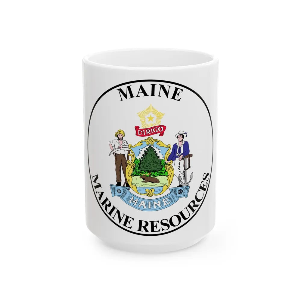 Maine Department of Marine Resources - White Coffee Mug-15oz-Go Mug Yourself