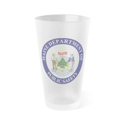 Maine Department of Public Safety - Frosted Pint Glass 16oz 16oz Frosted - Go Mug Yourself