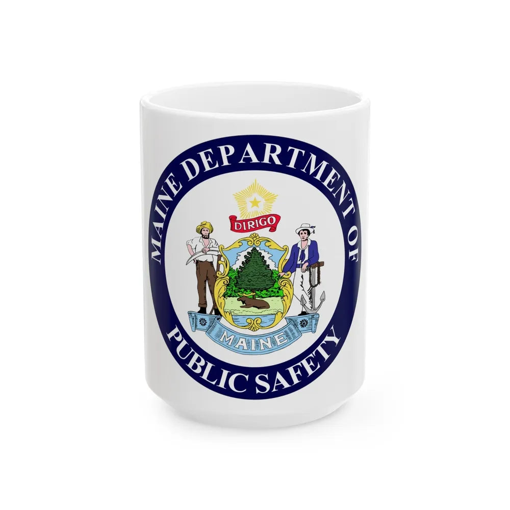 Maine Department of Public Safety - White Coffee Mug-15oz-Go Mug Yourself