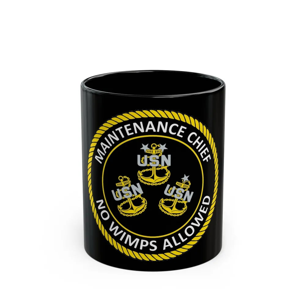 Maintenance Chief (U.S. Navy) Black Coffee Mug-11oz-Go Mug Yourself