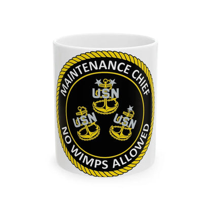 Maintenance Chief (U.S. Navy) White Coffee Mug-11oz-Go Mug Yourself