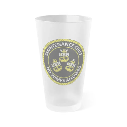 Maintenance Chief (U.S. Navy) Frosted Pint Glass 16oz Default Title - Go Mug Yourself