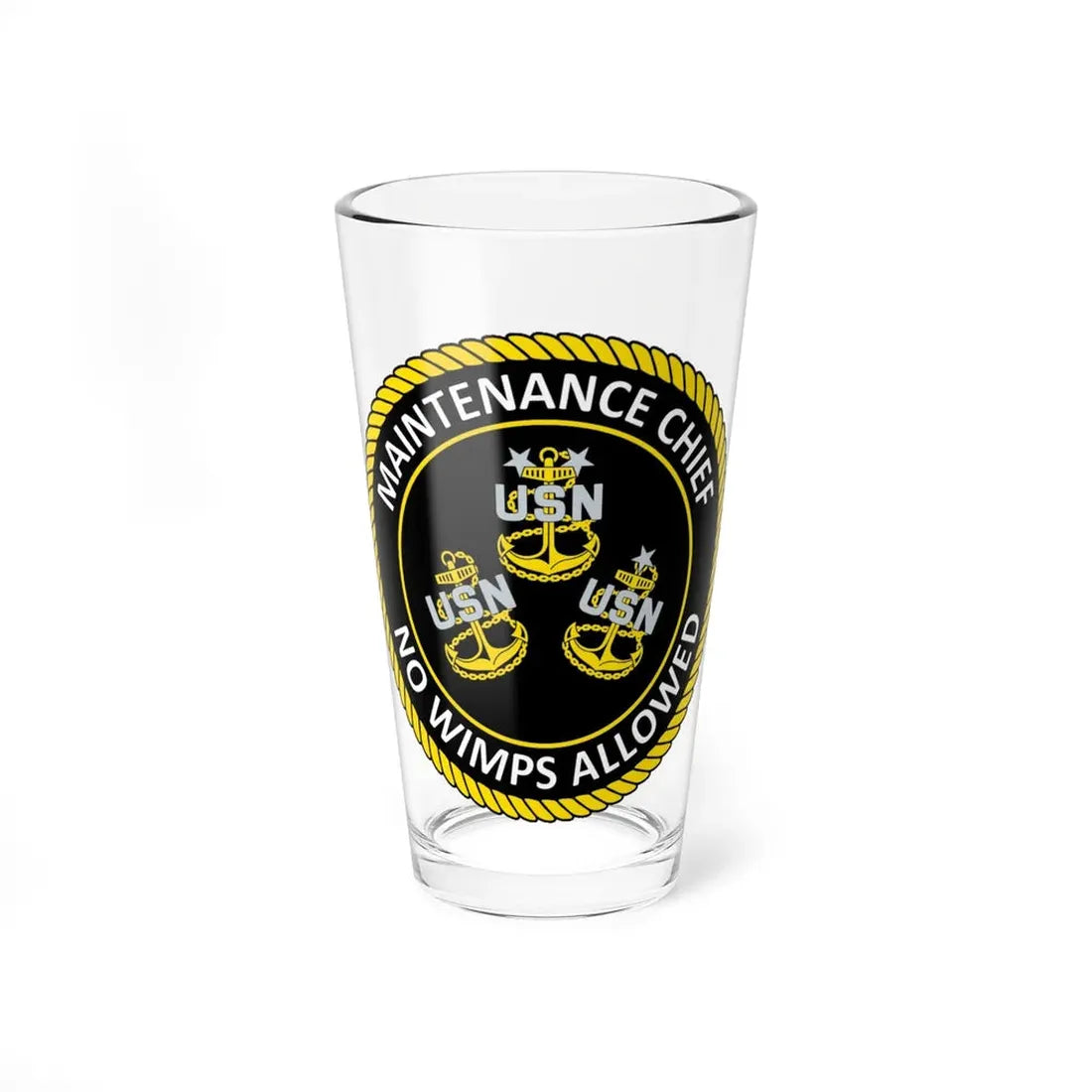 Maintenance Chief (U.S. Navy) Pint Glass 16oz 16oz - Go Mug Yourself