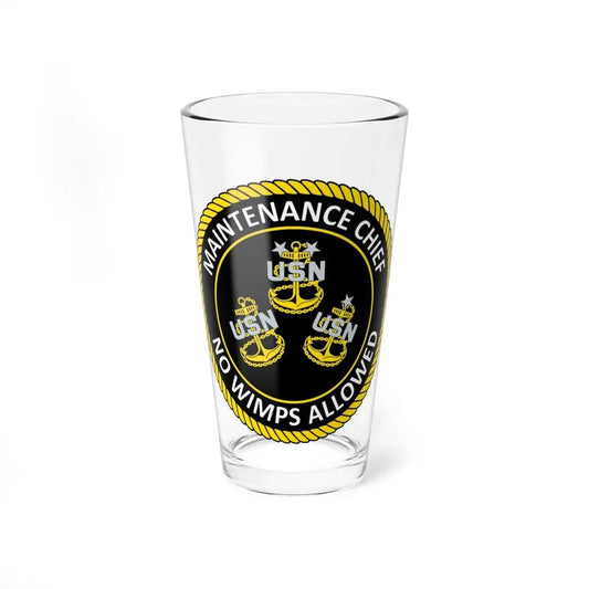 Maintenance Chief (U.S. Navy) Pint Glass 16oz 16oz - Go Mug Yourself