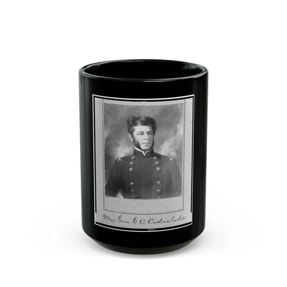 Maj. Gen. G.B. Cadwalader, Half-Length Portrait, Facing Right (U.S. Civil War) Black Coffee Mug 15oz - Go Mug Yourself