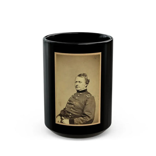Maj.-Gen. Joseph Hooker, Half-Length Portrait, Seated, Facing Left, Arms Resting On Lap, Wearing Military Uniform (U.S. Civil War) Black Coffee Mug 15oz - Go Mug Yourself