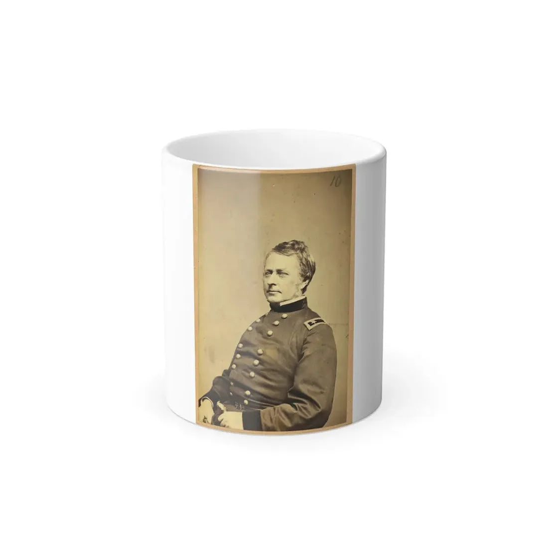 Maj.-Gen. Joseph Hooker, Half-Length Portrait, Seated, Facing Left, Arms Resting on Lap, Wearing Military Uniform (U.S. Civil War) Color Changing Coffee Mug 11oz Default Title 11oz - Go Mug Yourself