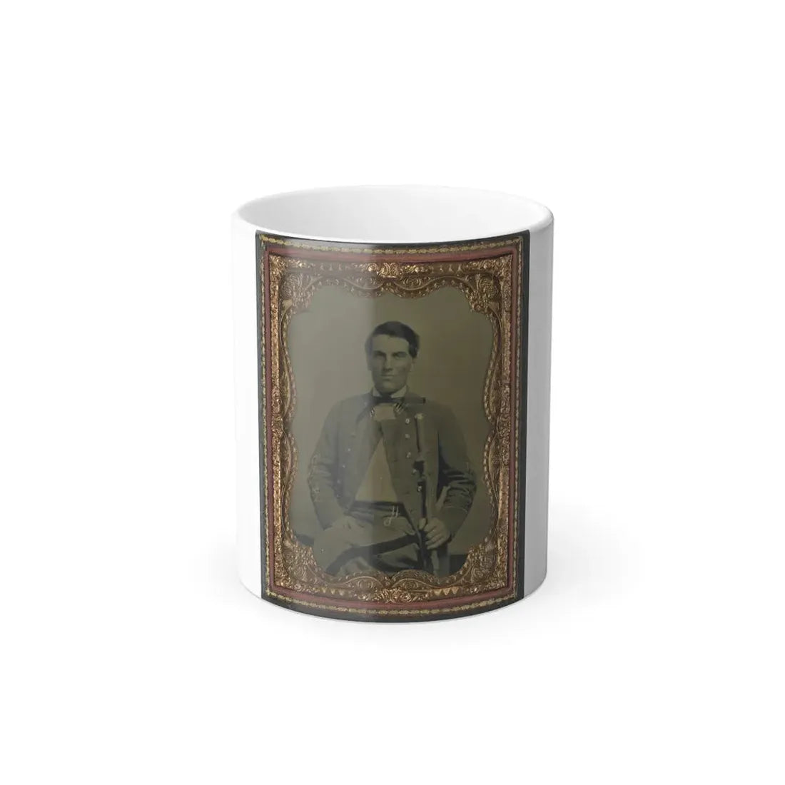 Major Charles Jones Green of Co. A, 47Th Virginia Infantry Regiment, in Uniform With Carved Cane (U.S. Civil War) Color Changing Coffee Mug 11oz Default Title 11oz - Go Mug Yourself