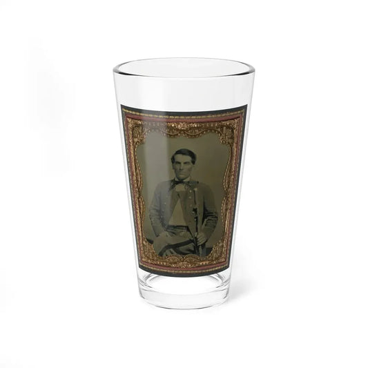 Major Charles Jones Green Of Co. A, 47th Virginia Infantry Regiment, In Uniform With Carved Cane (U.S. Civil War) Pint Glass 16oz 16oz - Go Mug Yourself