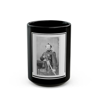 Major Charles S. Cotter, Union Officer, Chief Of Artillery, Full-Length Portrait, Seated, Facing Front (U.S. Civil War) Black Coffee Mug 15oz - Go Mug Yourself