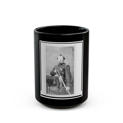 Major Charles S. Cotter, Union Officer, Chief Of Artillery, Full-Length Portrait, Seated, Facing Front (U.S. Civil War) Black Coffee Mug-15oz-Go Mug Yourself