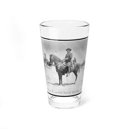 Major General Alexander Mcdowell Mccook, Full-Length Portrait Seated On Horseback, Facing Left (U.S. Civil War) Pint Glass 16oz 16oz - Go Mug Yourself