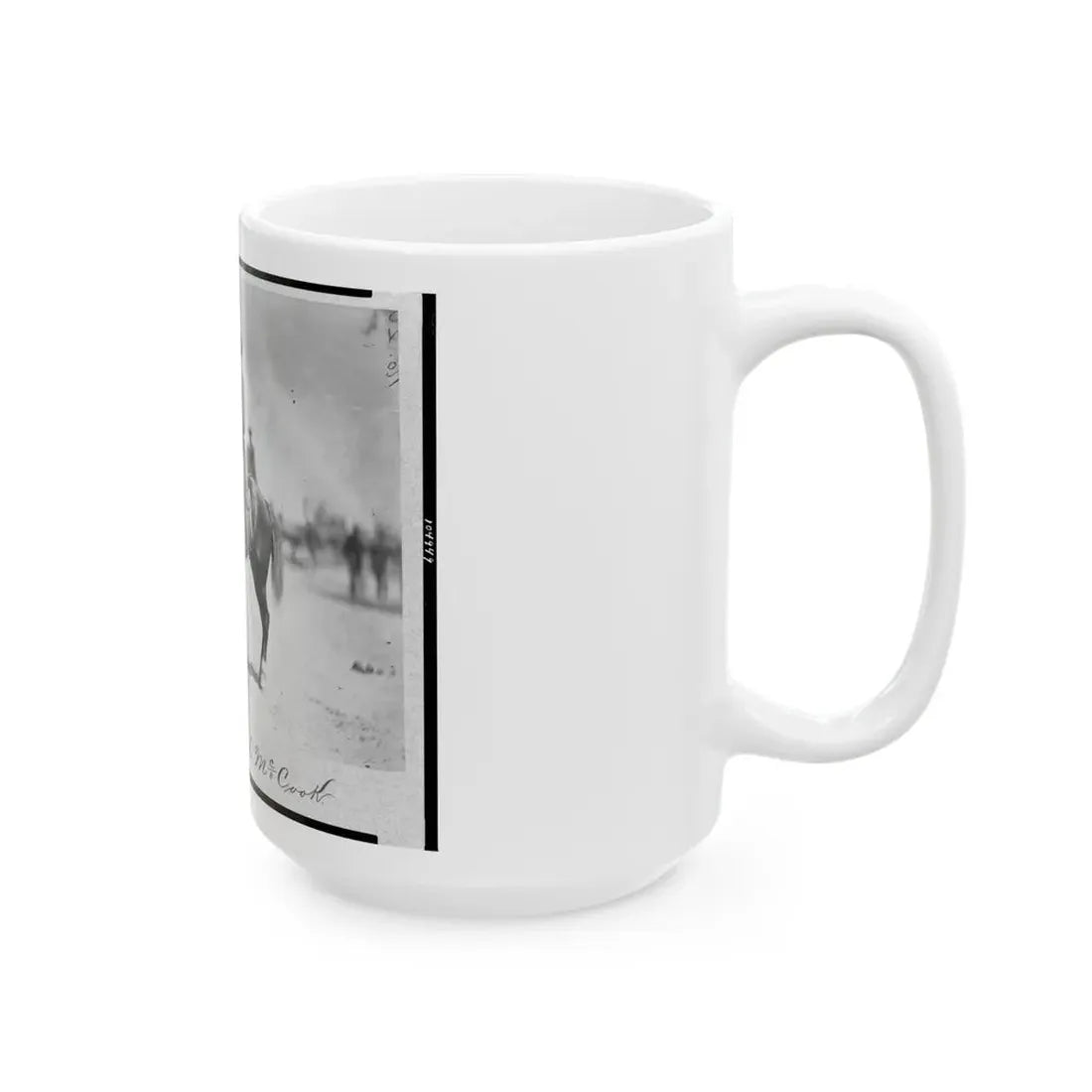 Major General Alexander Mcdowell Mccook, Full-Length Portrait Seated On Horseback, Facing Left (U.S. Civil War) White Coffee Mug - Go Mug Yourself