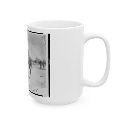 Major General Alexander Mcdowell Mccook, Full-Length Portrait Seated On Horseback, Facing Left (U.S. Civil War) White Coffee Mug - Go Mug Yourself