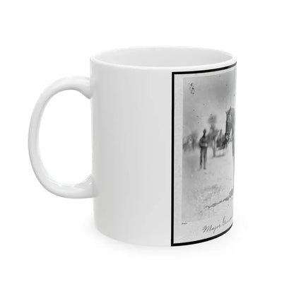 Major General Alexander Mcdowell Mccook, Full-Length Portrait Seated On Horseback, Facing Left (U.S. Civil War) White Coffee Mug - Go Mug Yourself