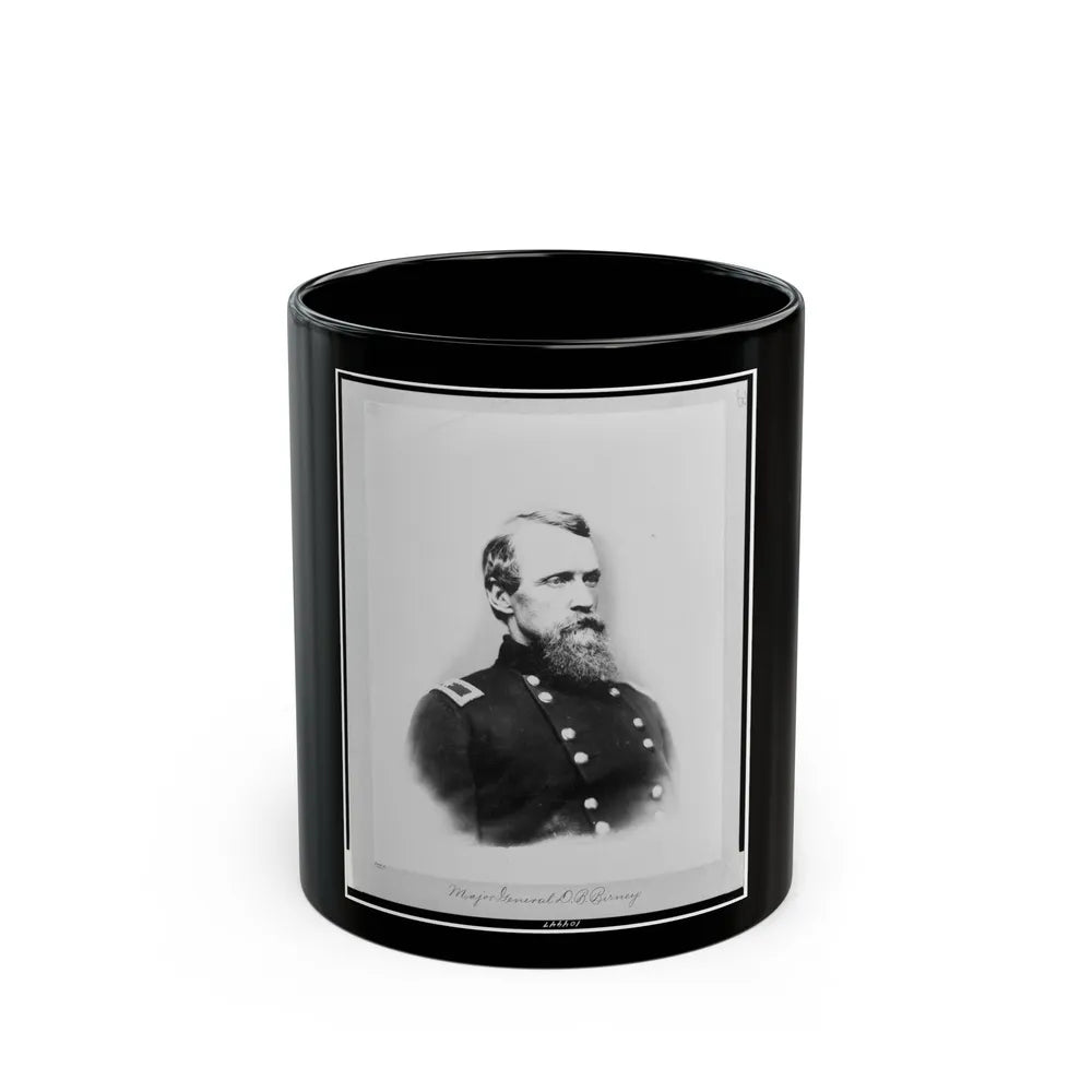 Major General D.B. Birney, Head-And-Shoulders Portrait, Facing Right (U.S. Civil War) Black Coffee Mug-11oz-Go Mug Yourself