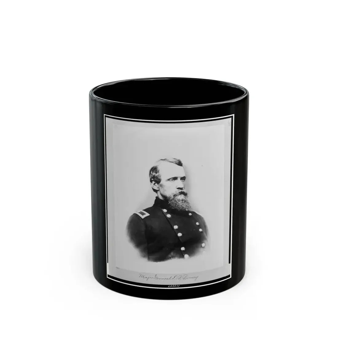 Major General D.B. Birney, Head-And-Shoulders Portrait, Facing Right (U.S. Civil War) Black Coffee Mug 11oz - Go Mug Yourself