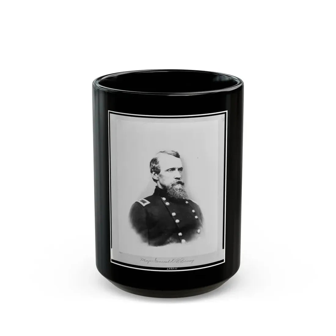 Major General D.B. Birney, Head-And-Shoulders Portrait, Facing Right (U.S. Civil War) Black Coffee Mug 15oz - Go Mug Yourself
