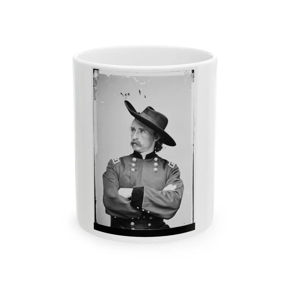 Major General George Armstrong Custer (U.S. Civil War) White Coffee Mug-11oz-Go Mug Yourself