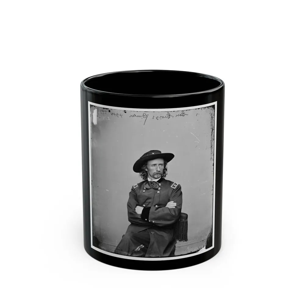 Major General George Armstrong Custer(2) (U.S. Civil War) Black Coffee Mug-11oz-Go Mug Yourself