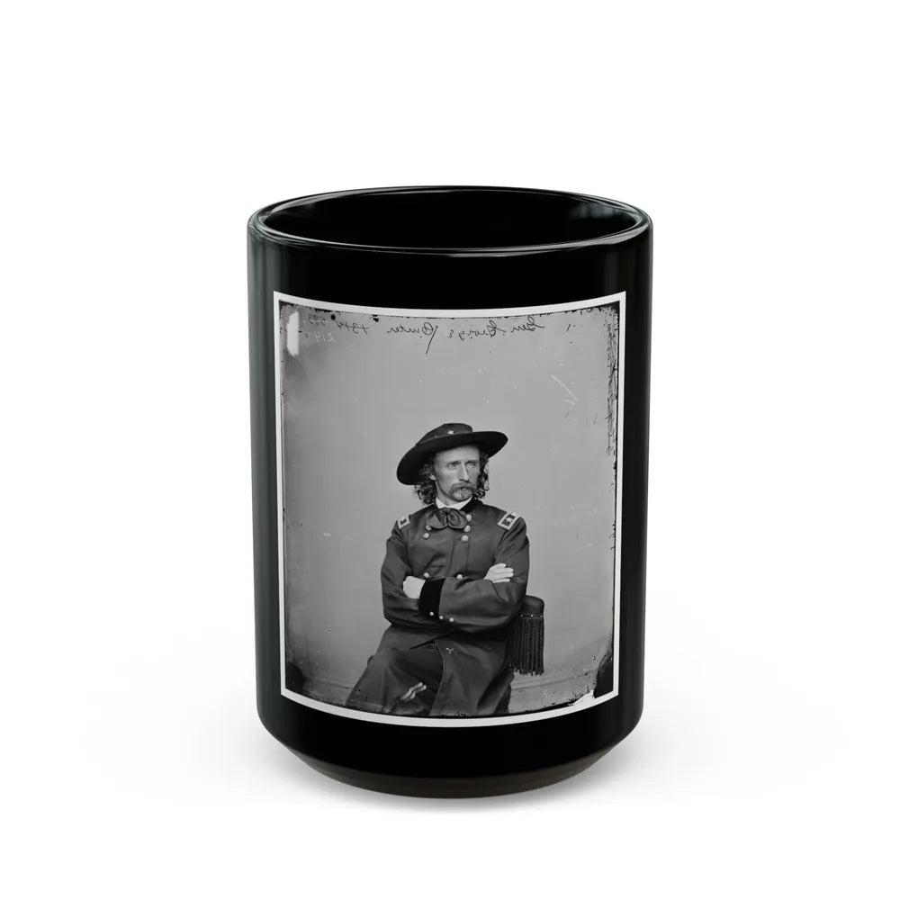 Major General George Armstrong Custer(2) (U.S. Civil War) Black Coffee Mug-15oz-Go Mug Yourself