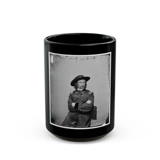 Major General George Armstrong Custer(2) (U.S. Civil War) Black Coffee Mug-15oz-Go Mug Yourself