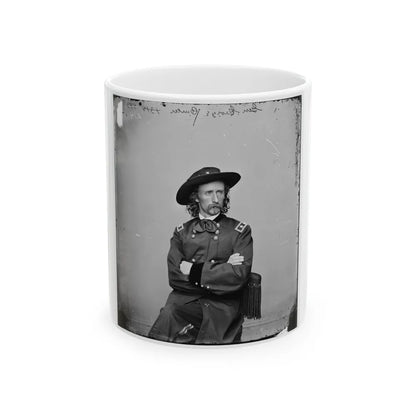 Major General George Armstrong Custer(2) (U.S. Civil War) White Coffee Mug-11oz-Go Mug Yourself