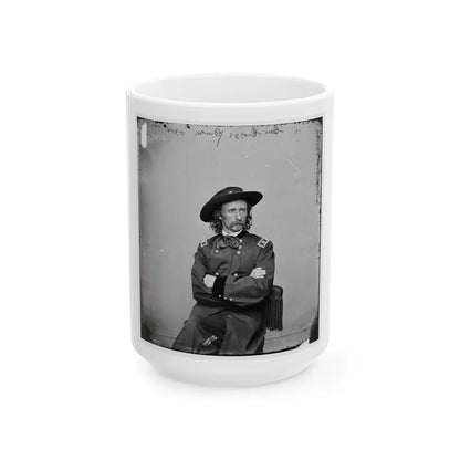 Major General George Armstrong Custer(2) (U.S. Civil War) White Coffee Mug-15oz-Go Mug Yourself